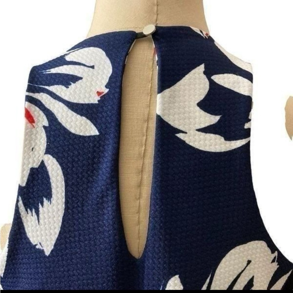 Renee C. Navy Floral Midi Dress - Picture 4 of 6